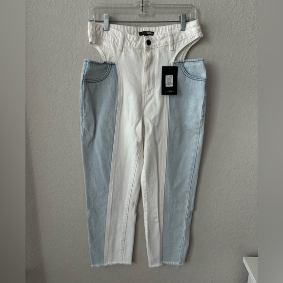 Fashion Nova Denim - New Fashion Nova hip cut out  jeans SZ 9